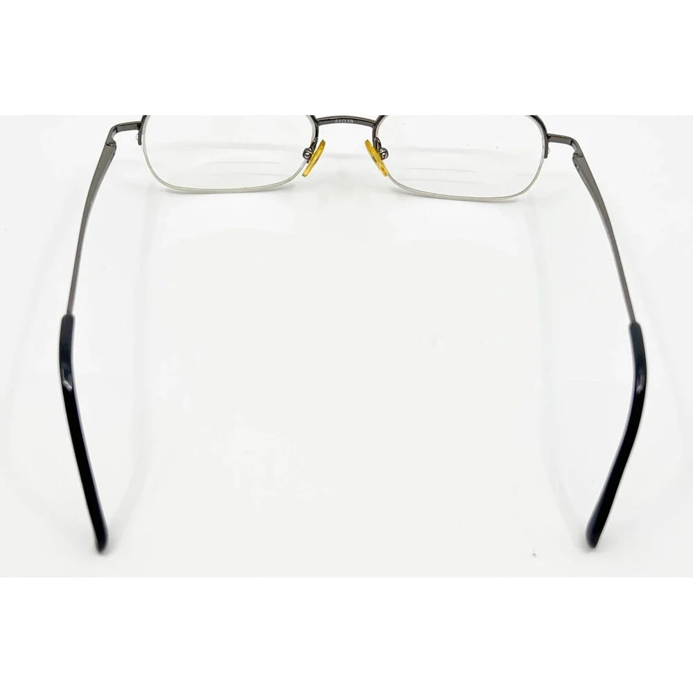 Caravaggio Eyeglasses Unisex Gunmetal Half Rim Rocco Gun 53-19-145